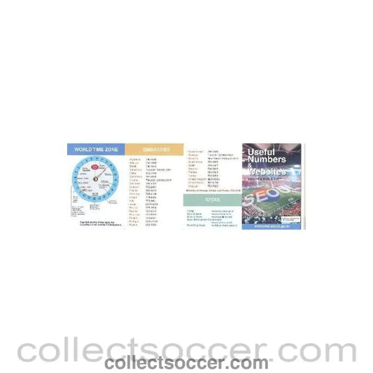 2002 World Cup - Useful Numbers & Websites guide