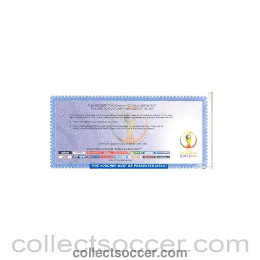2002 World Cup voucher - Collect Soccer