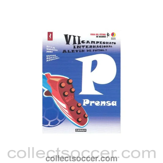 2002 - Youth Tournament with Manchester United press pass 27-28/12/2002 without plastic cover or lanyard