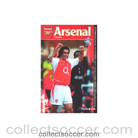 2003 - Arsenal v Chelsea official programme 08/03/2003 F.A. Cup Quarter Final