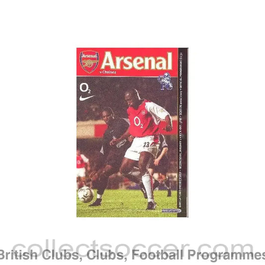 2003 - Arsenal vChelsea official programme 01/01/2003