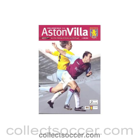 2003 - Aston Villa vChelsea Official Programme 17/12/2003 - Collect Soccer