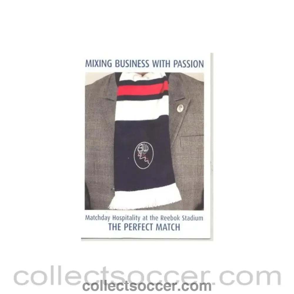 2003 - Bolton Wanderers card of season 2003-2004