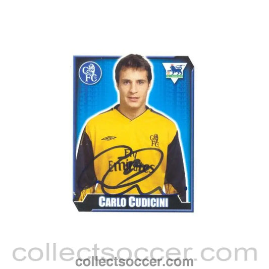 2003 - Carlo Gudicini Premier League 2003 Sticker with Printed Signature - Collect Soccer