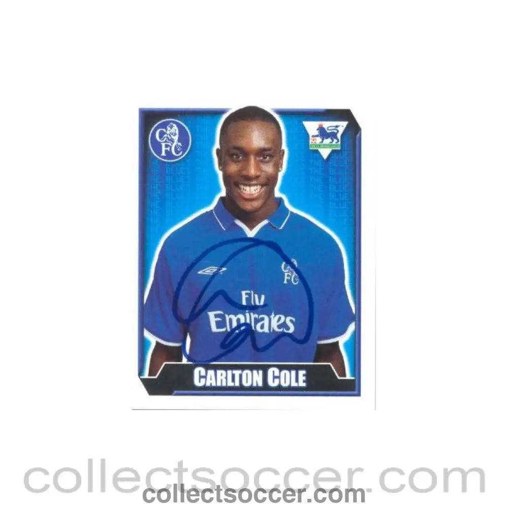 2003 - Carlton Cole Premier League 2003 Sticker with Printed Signature - Collect Soccer