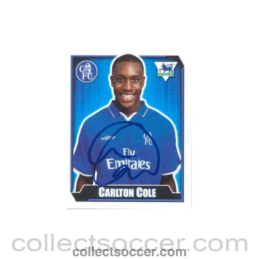 2003 - Carlton Cole Premier League 2003 Sticker with Printed Signature - Collect Soccer