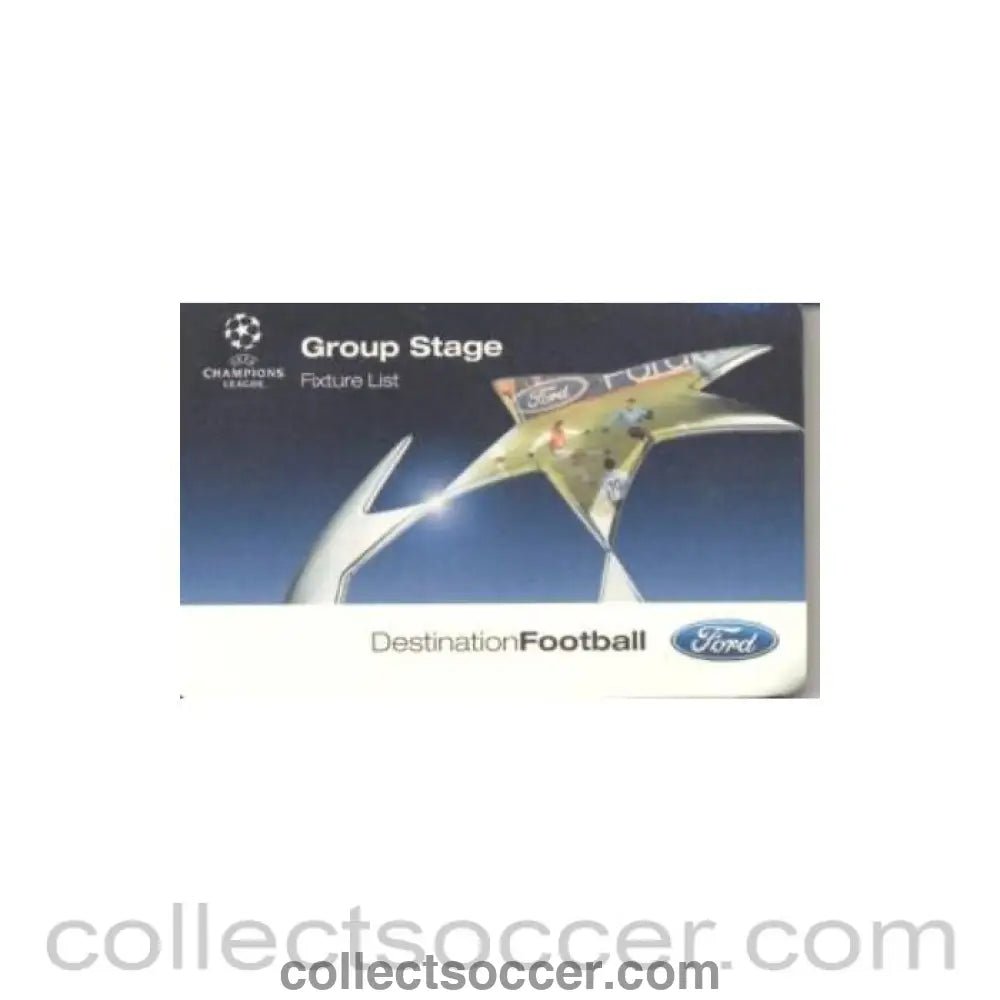 2003 - Champions League Fixture List 2003-2004 - Collect Soccer
