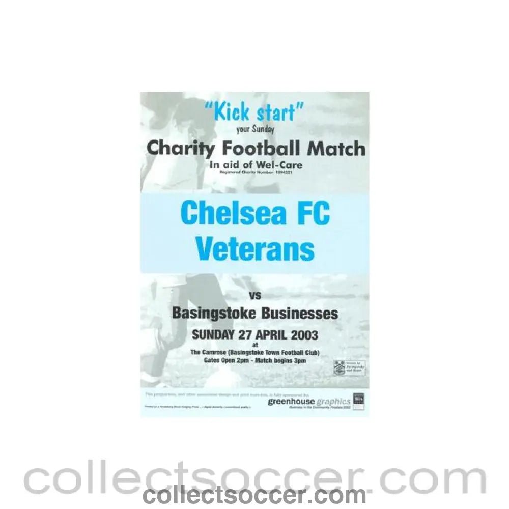 2003 - Chelsea FC Veterans v Basingstoke Businesses 27/04/2003 - Collect Soccer