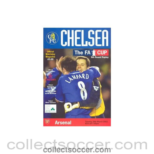 2003 - Chelsea v Arsenal official programme 25/03/2003