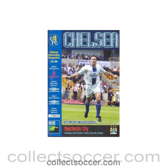 2003 - Chelsea v Manchester City official programme 25/10/2003