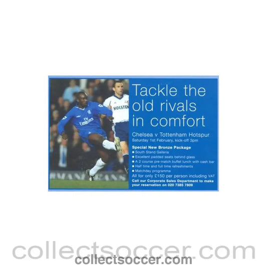 2003 - Chelsea v Tottenham Hotspur leaflet 01/02/2003