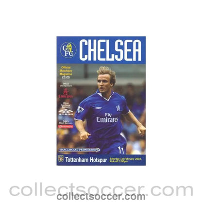 2003 - Chelsea v Tottenham Hotspur official programme 01/02/2003