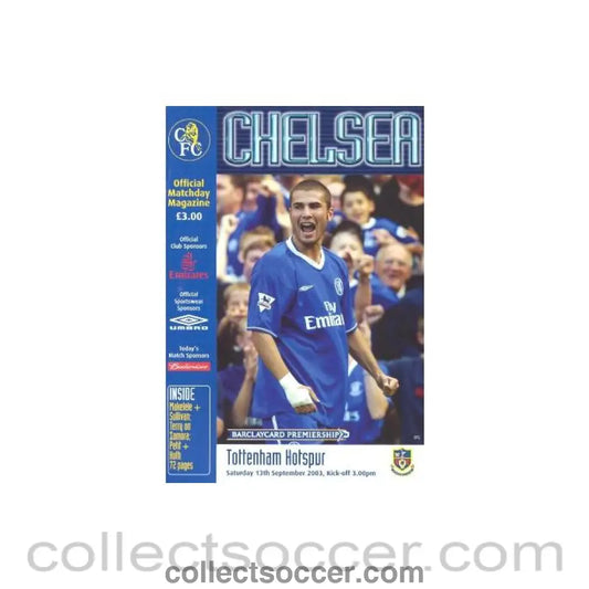 2003 - Chelsea v Tottenham Hotspur official programme 13/09/2003 Premier League