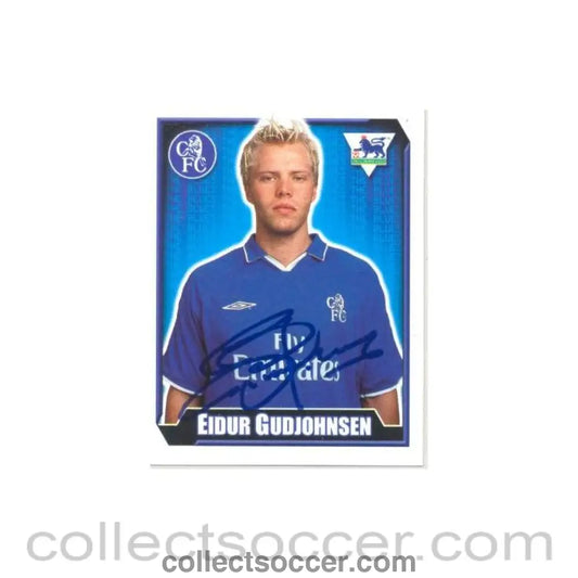 2003 - Eidur Gudjonsen Premier League 2003 Sticker with Printed Signature - Collect Soccer