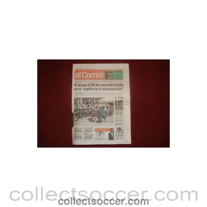 2003 - El Correro newspaper of 20/05/2003 about Celtic