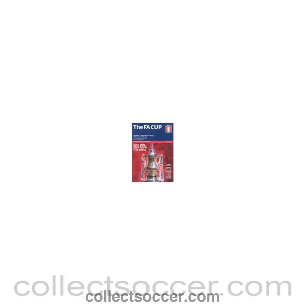 2003 FA Cup Semi Final Programme Arsenal v Sheffield United 13/04/2003 - Collect Soccer