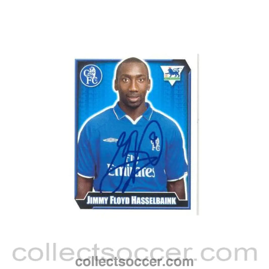 2003 - Jimmy Floyd Hasselbank Premier League 2003 Sticker with Printed Signature - Collect Soccer