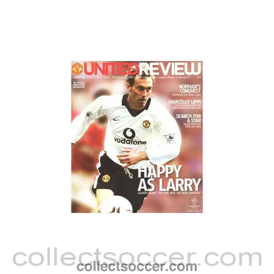 2003 - Manchester United v Juventus official programme 19/02/2003 Champions League - Collect Soccer