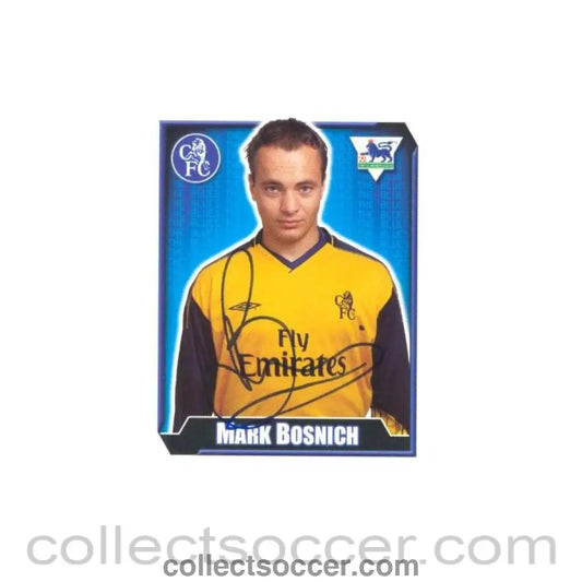 2003 - Mark Bosnich Premier League 2003 Sticker with Printed Signature - Collect Soccer