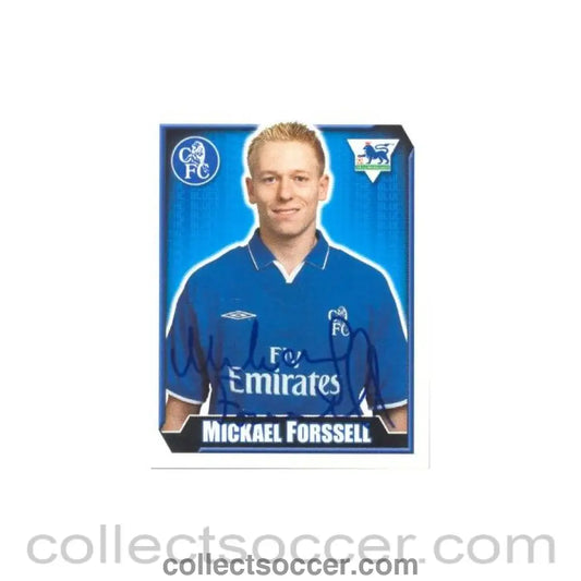 2003 - Mickael Forssell Premier League 2003 Sticker with Printed Signature - Collect Soccer
