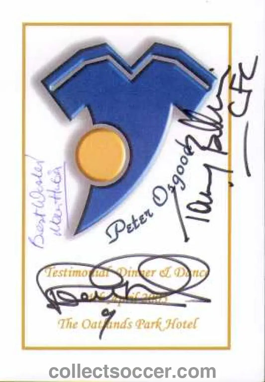 2003 - Peter Osgood Testimonial Dinner Multi Signed Menu 04/04/2003