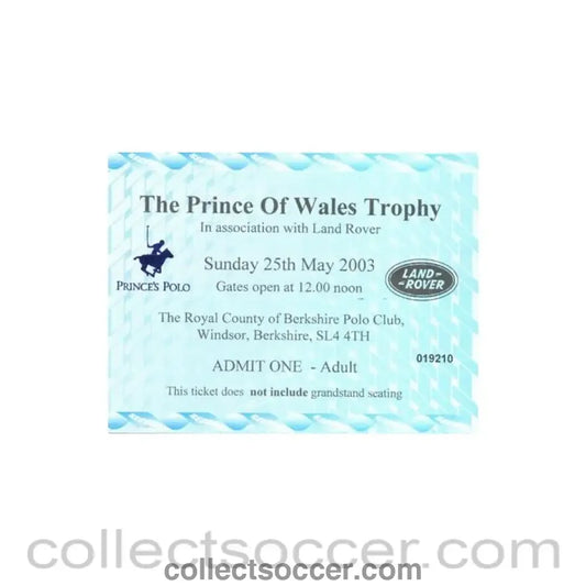 2003 - Polo - The Prince of Wales Trophy 25/05/2003 ticket