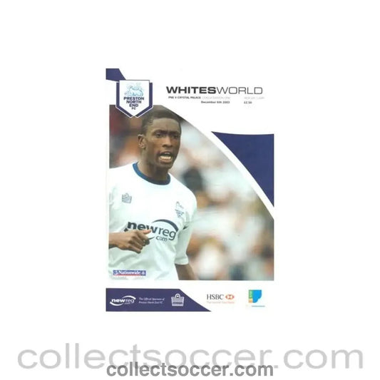 2003 - Preston North End v Crystal Palace official programme 06/12/2003 - Collect Soccer