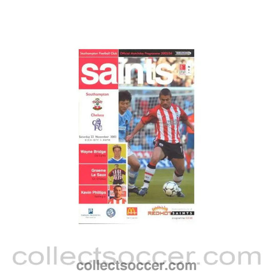 2003 - Southampton vChelsea official programme 22/11/2003