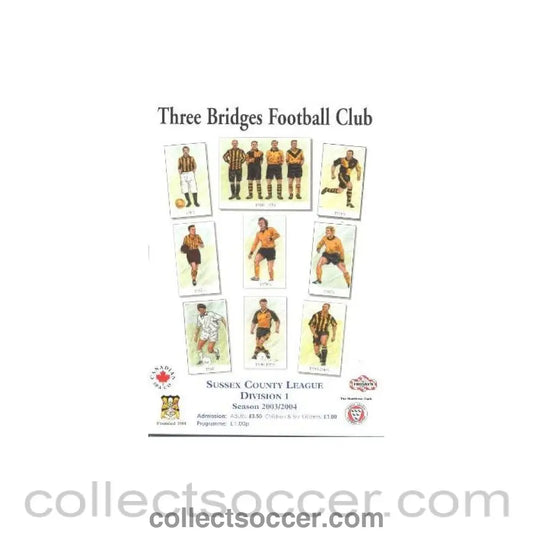 2003 - Three Bridges vChelsea official programme 19/10/2003