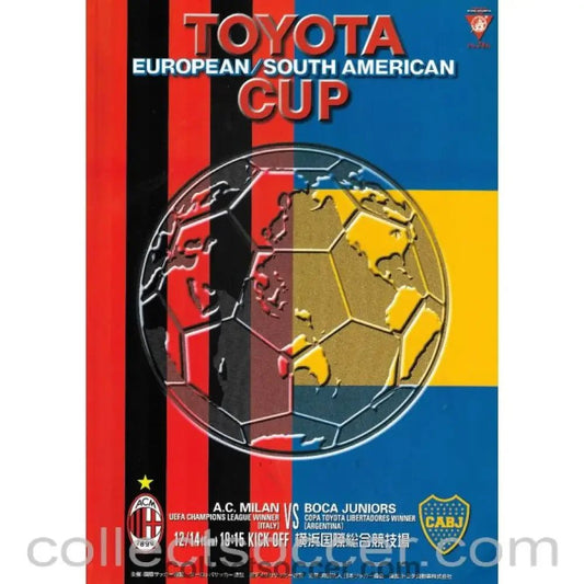 2003 Toyota Cup Official Programme AC Milan v Boca Juniors - Collect Soccer