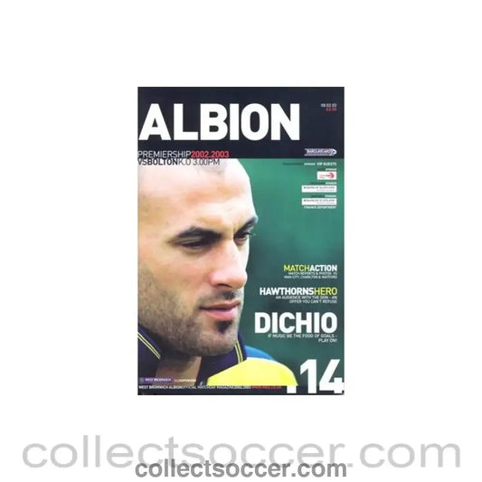 2003 - West Bromwich Albion v Bolton Wanderers official programme 08/02/2003 Premier League - Collect Soccer