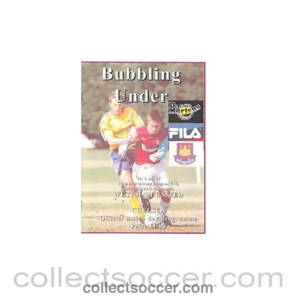 2003 - West Ham United vChelsea official programme 29/03/2003 Premier Academy League U19 - Collect Soccer