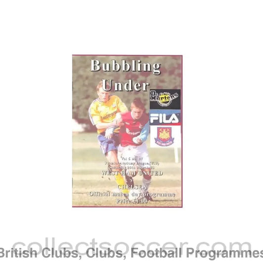 2003 - West Ham United vChelsea official programme 29/03/2003 Premier Academy League U19
