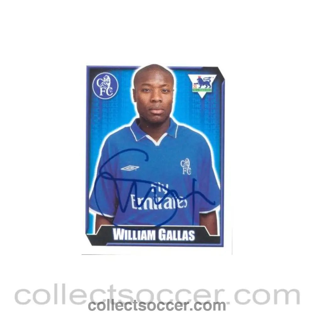 2003 - William Gallas Premier League 2003 Sticker with Printed Signature - Collect Soccer
