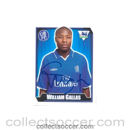 2003 - William Gallas Premier League 2003 Sticker with Printed Signature - Collect Soccer