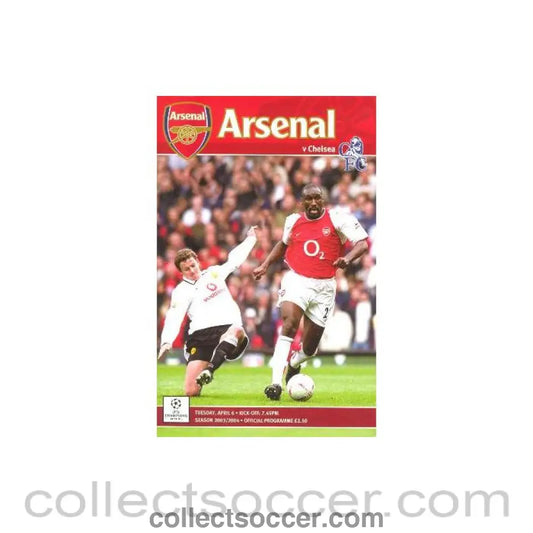 2004 - Arsenal v Chelsea official programme 06/04/2004 Champions League
