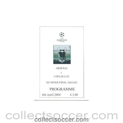 2004 - Arsenal vChelsea unofficial programme 06/04/2004 pirate - Collect Soccer