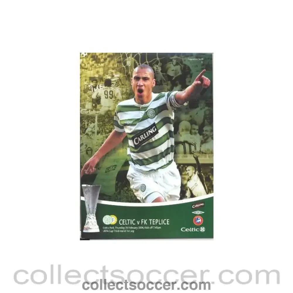 2004 Celtic v Teplice official programme 26/02/2004 - Collect Soccer