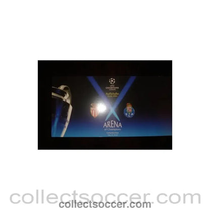 2004 Champions League Cup Final postcard Monaco v Porto