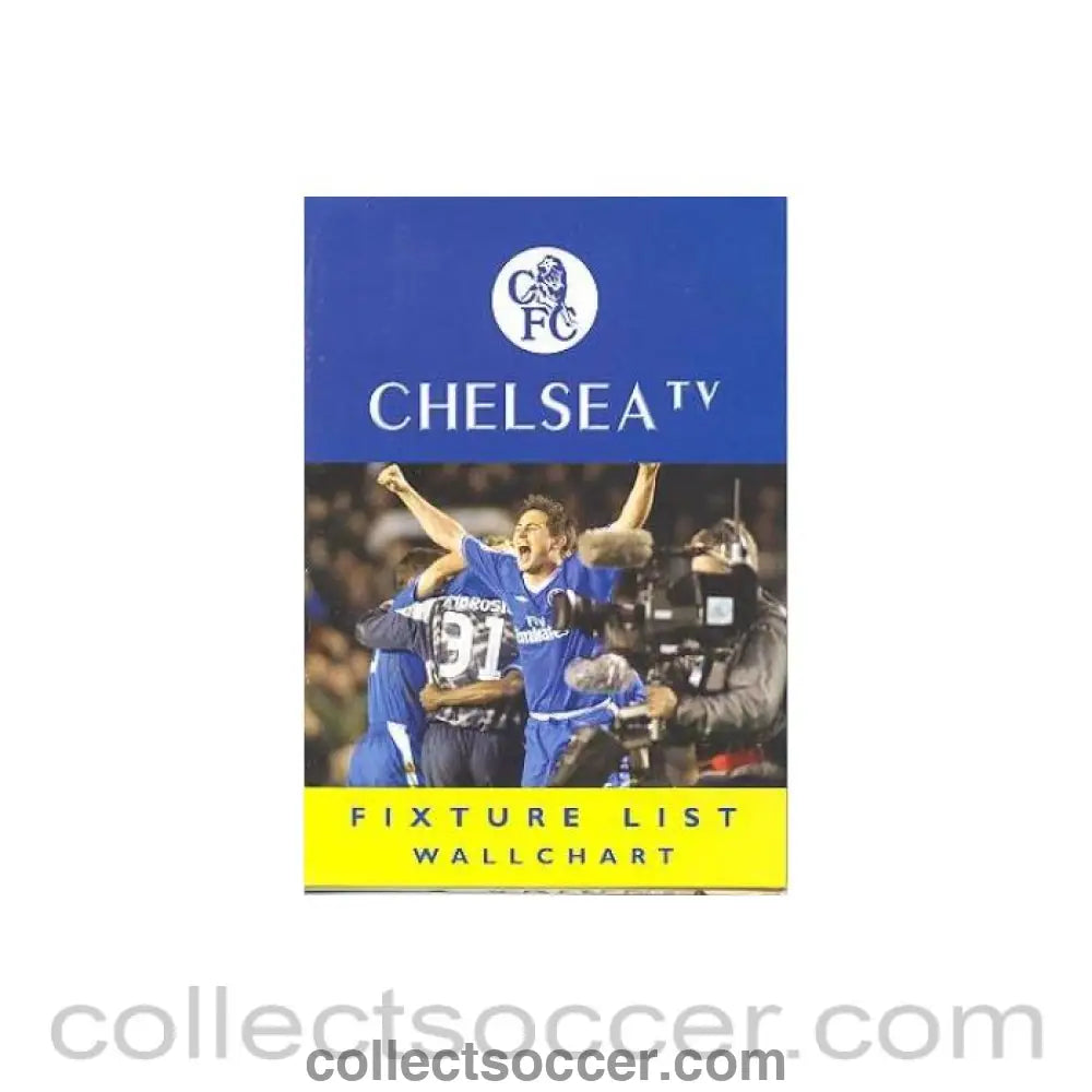2004 - Chelsea Fixtures 2004-2005