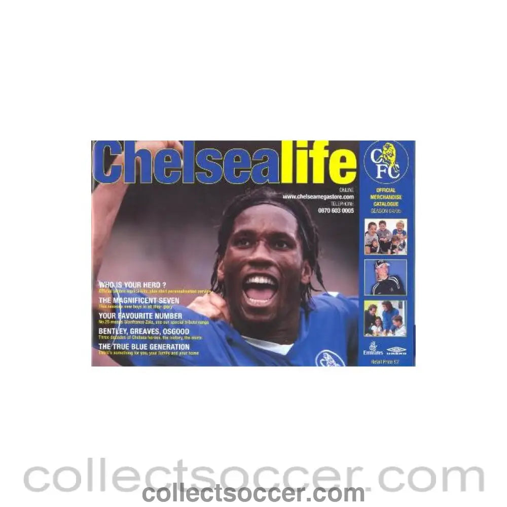 2004 - Chelsea Official Merchandise Catalogue season 2004-2005