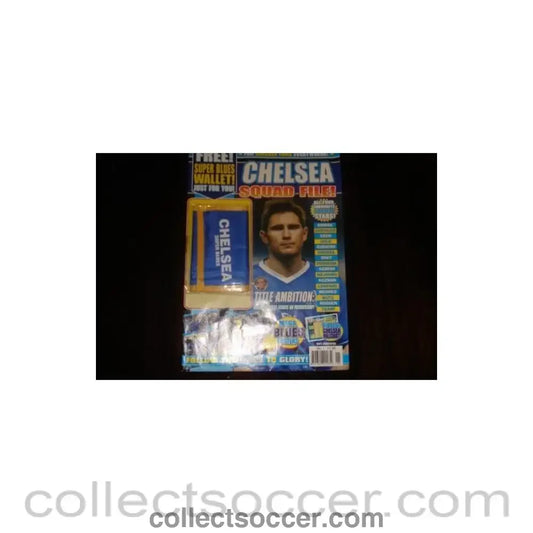 2004 - Chelsea Squad File multi poster magazine with a Chelsea Super Blues souvenir purse of Season 2004-2005