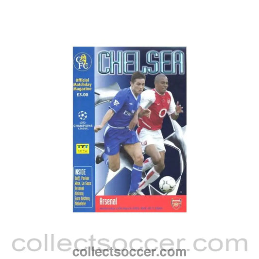 2004 - Chelsea v Arsenal official programme 24/03/2004 Champions League