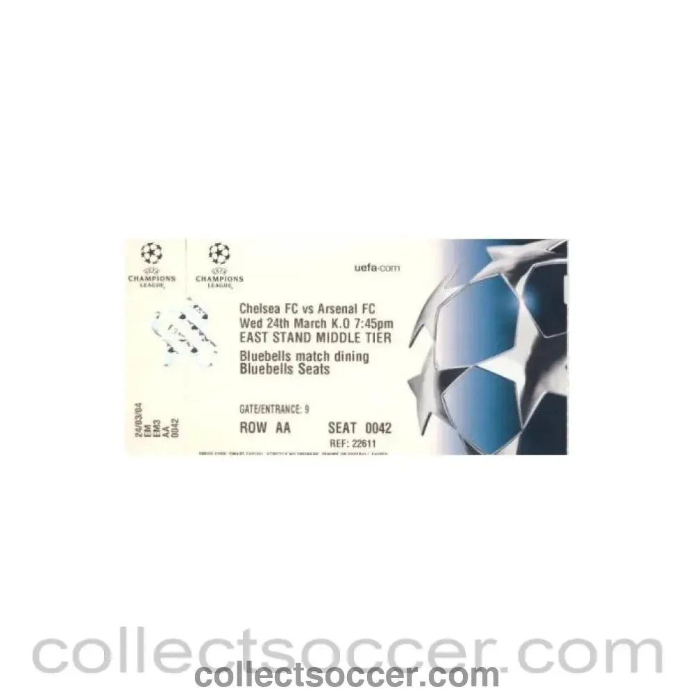 2004 - Chelsea v Arsenal ticket 24/03/2004 - Collect Soccer