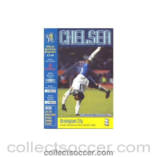 2004 - Chelsea v Birmingham City official programme 18/01/2004 Premier League