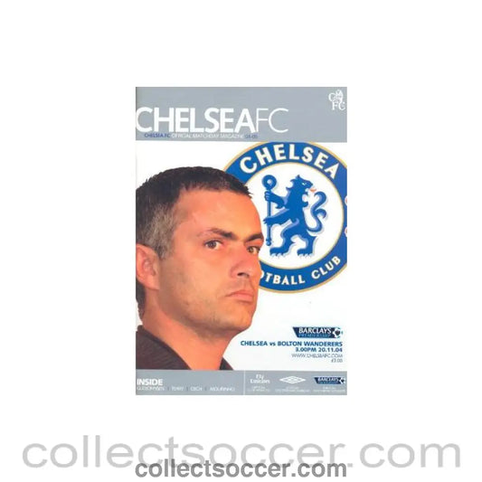 2004 - Chelsea v Bolton Wanderers official programme 20/11/2004