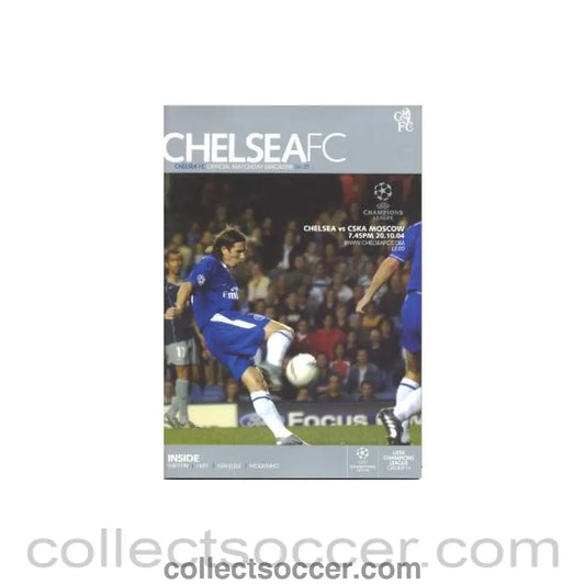 2004 - Chelsea v CSKA Moscow official programme 20/10/2004 Champions League