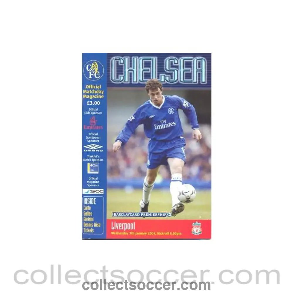 2004 - Chelsea v Liverpool official programme 07/01/2004 - Collect Soccer