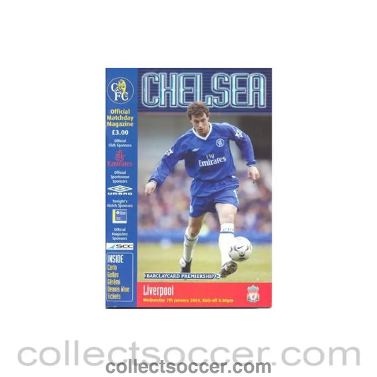 2004 - Chelsea v Liverpool official programme 07/01/2004