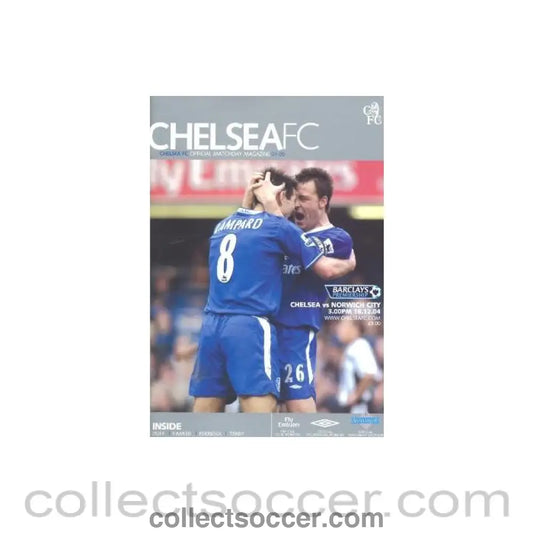 2004 - Chelsea v Norwich City official programme 18/12/2004